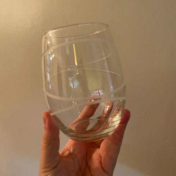 NWT 4pc Diamond Engraved Crystal Stemless Glassware - Picture 4 of 10